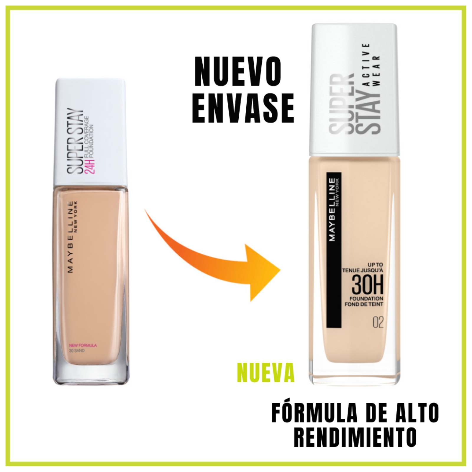 Base Maybelline Super Stay 24 hs Full Coverage 312 - Golden Beige X 30 Ml - Imagen 2