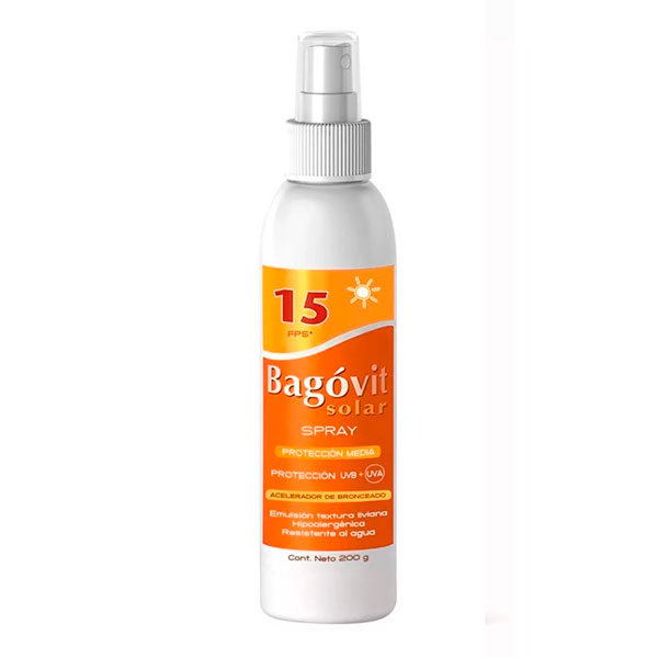 Protector solar Bagóvit Solar FPS 15 Acelerador de Bronceado X 200 Gr