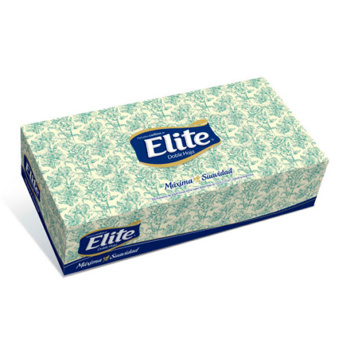 Pañuelos descartables Elite Doble Hoja 100 Pañuelos X 1 Caja
