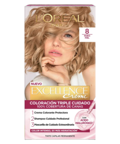 Tintura Permanente en Kit Excellence  8 Rubio Miel X 1 U