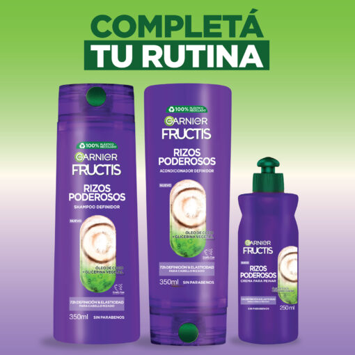 Crema para peinar Fructis Rizos poderosos Control y definicion X 250 Ml - Imagen 6