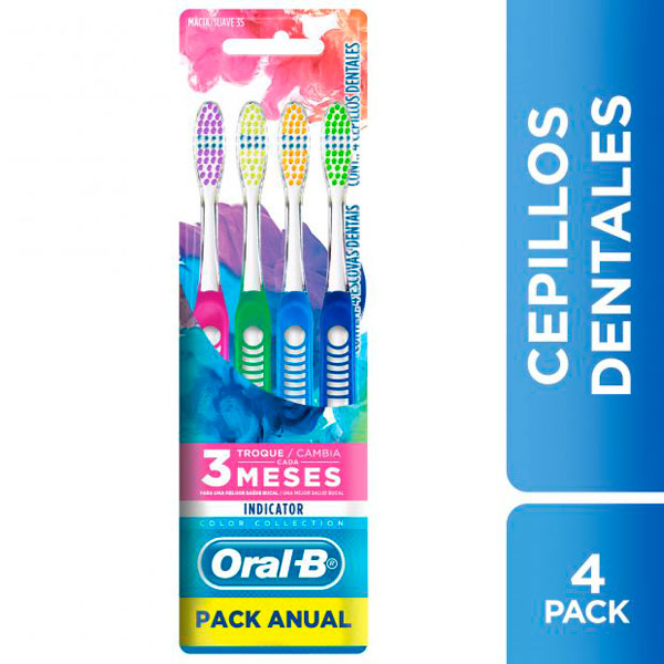 Cepillos Dentales Oral B Classic Indicator X 4u