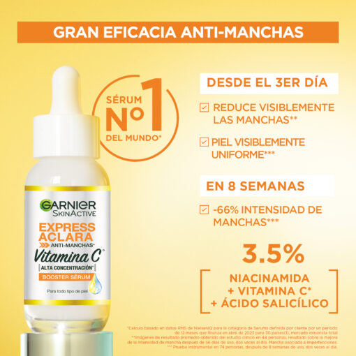Serum Facial Iluminador Garnier Skin Active Vitamina C X 30 Ml - Imagen 5