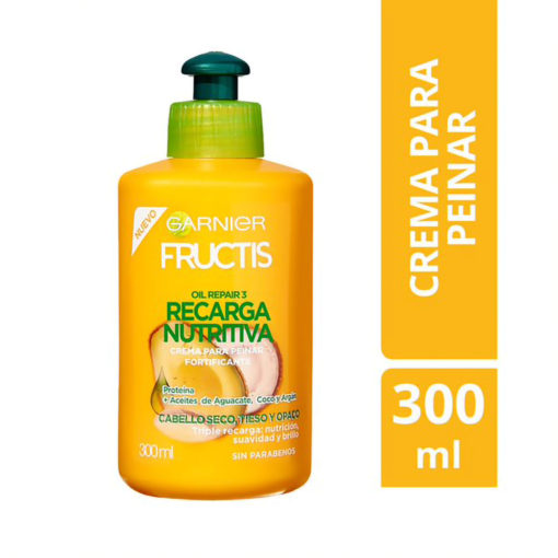 Crema para peinar Garnier Fructis Oil Repair Recarga Nutritiva X 300 Ml - Imagen 2
