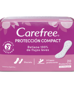 Protectores Diarios Carefree Protección Compact  X 20 U