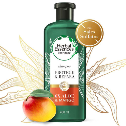 Shampoo Herbal Essences Real Botanicals Aloe & Mango X 400 Ml - Imagen 2