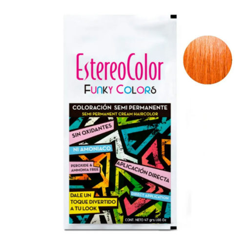 Tintura Semipermanente Esterocolor Funky Colors Naranja Fluor X 47 Gr