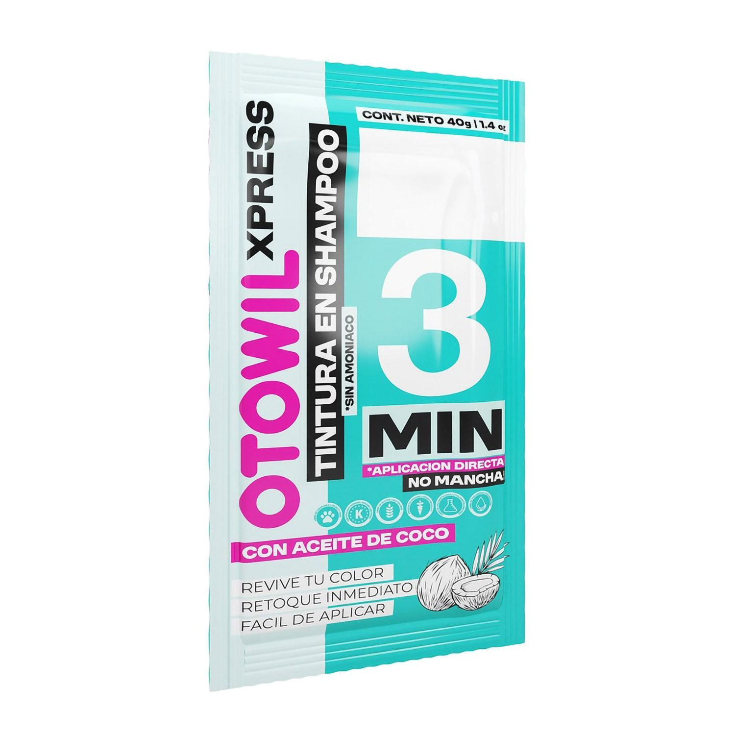 Tintura en Shampoo Otowil Xpress Castaño Claro X 40 Gr