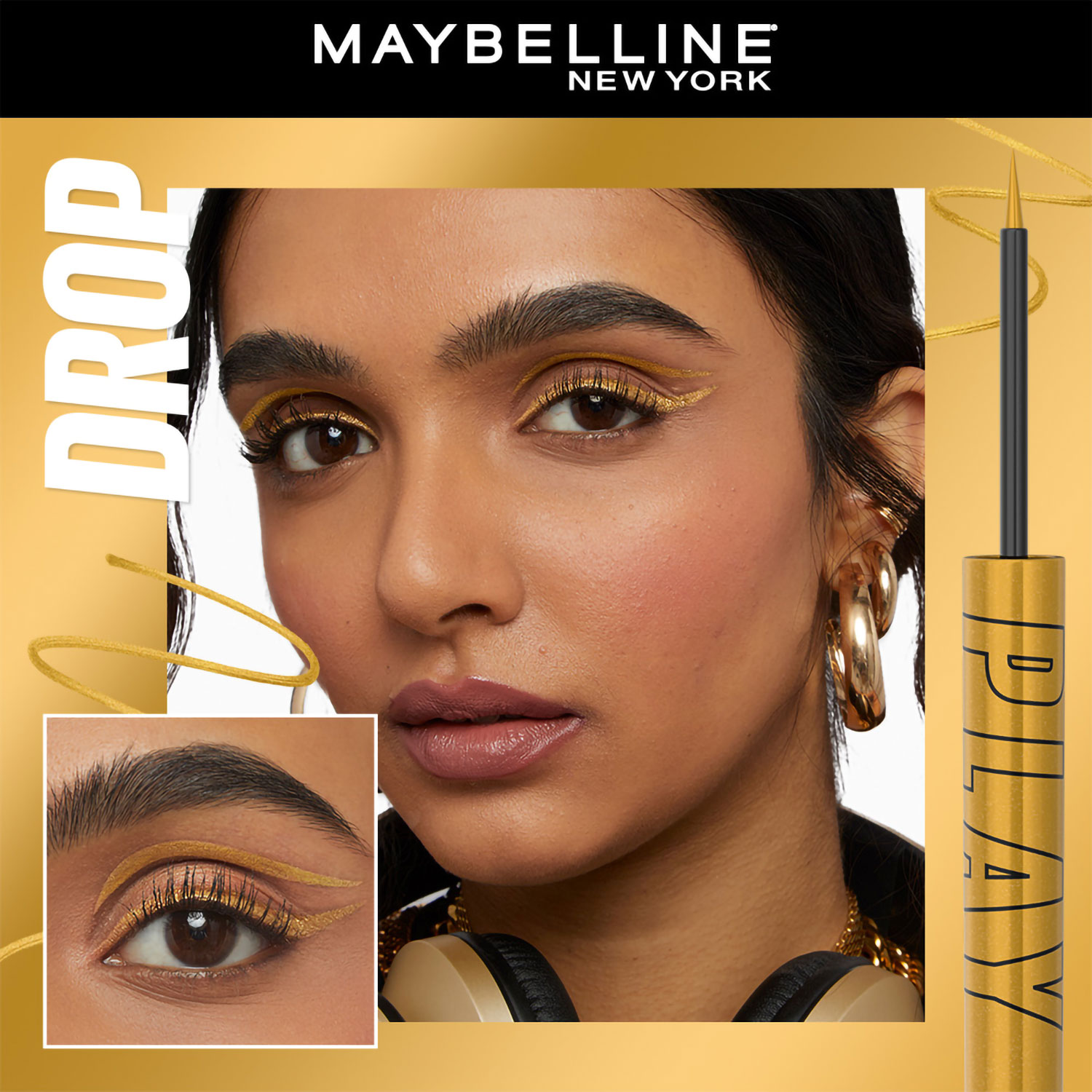Delineador De Ojos Liquido Maybelline New York Tattoo Liner Play Drop X 2,1 Gr - Imagen 4