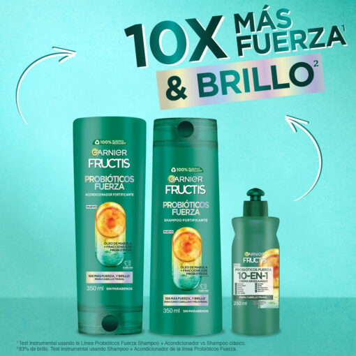 Acondicionador Garnier Fructis Probióticos Fuerza X 350 Ml - Imagen 5