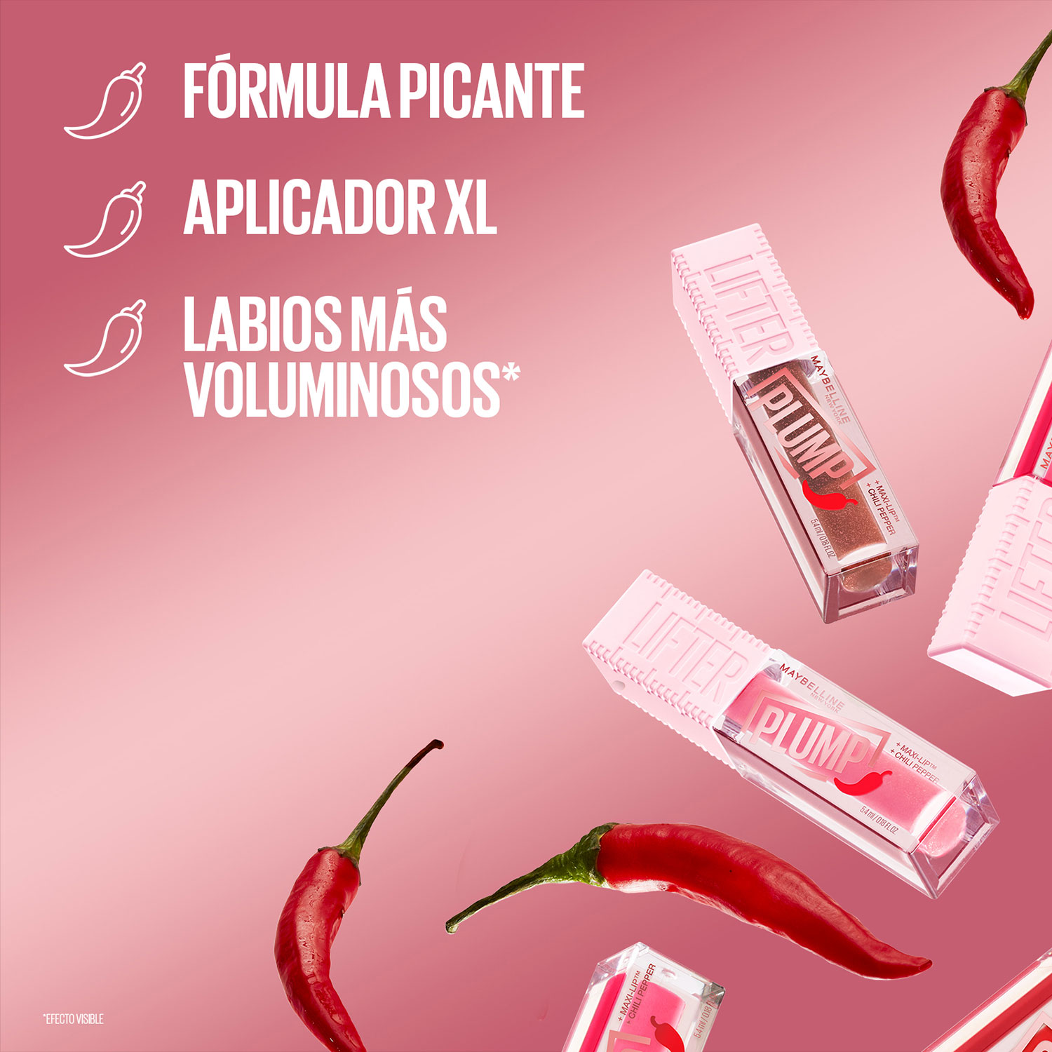 Brillo Labial Maybelline Lifter Plump 04 Red Flag X 5,4 Ml - Imagen 7