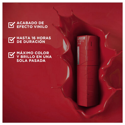 Labial Líquido Maybelline Superstay Vinyl Ink Peachy X 4,2 Ml - Imagen 7