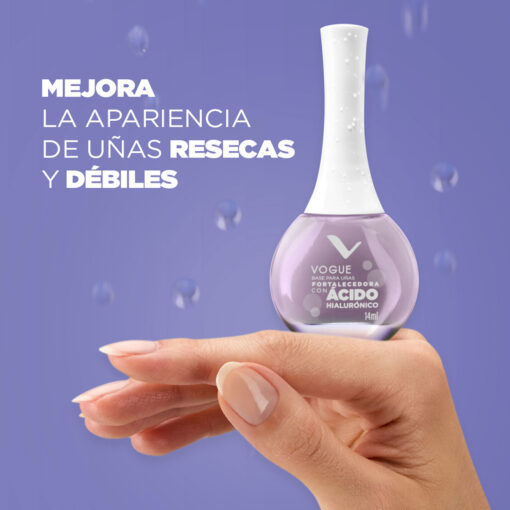 Esmalte Efecto Gel Vogue Vibra Virtual Base Hialurónico X 14 Ml - Imagen 7
