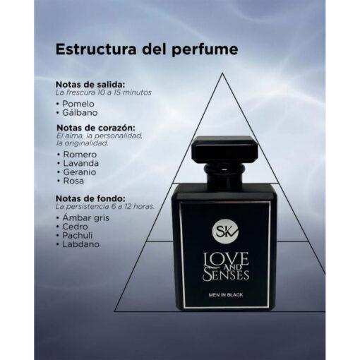 Perfume Love and Senses  Men in Black X 30 Ml - Imagen 2