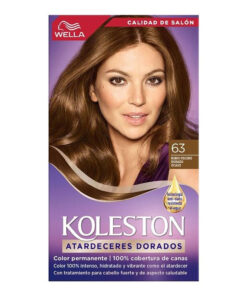 Tintura Permanente en Kit Koleston Atardeceres Dorados 63 Rubio Oscuro Dorado Ocaso X 1 U
