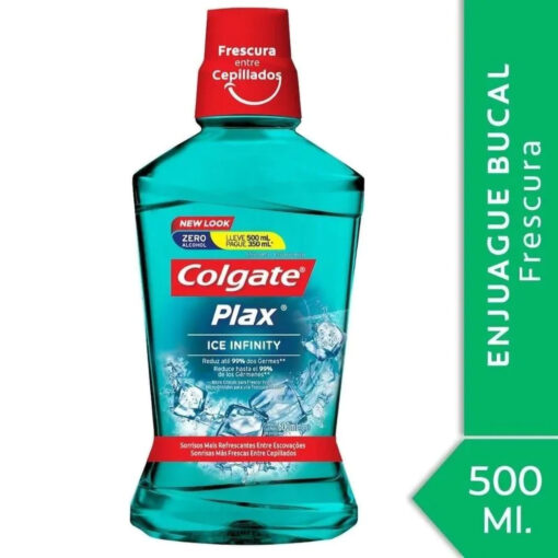 Enjuague Bucal Colgate Plax Ice Infinity X 500 Ml - Imagen 2