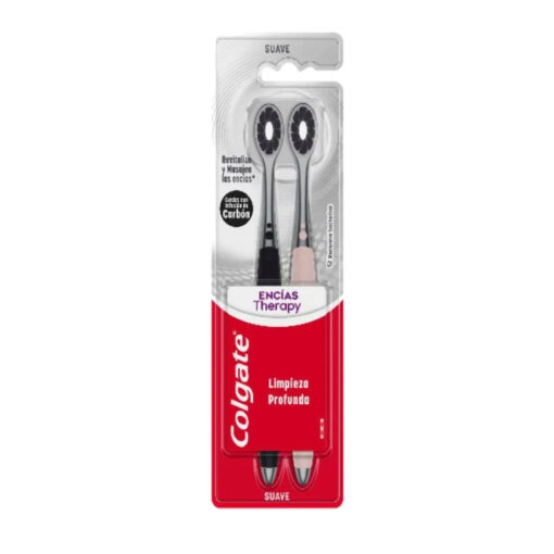Cepillo de Dientes Colgate Encías Therapy Carbón Ultra Suave X 2 U