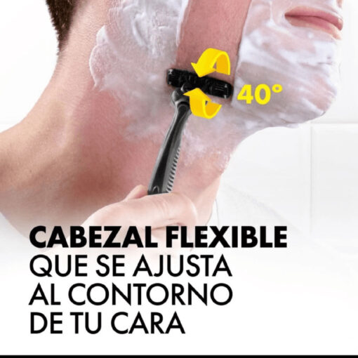 Máquinas de Afeitar Gillette Prestobarba 3 Carbono X 4 U - Imagen 4