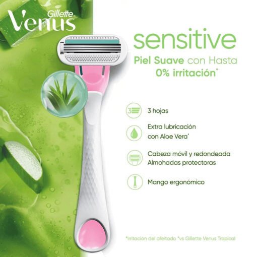 Máquina de Afeitar Gillette Venus Sensitive X 4 U - Imagen 4