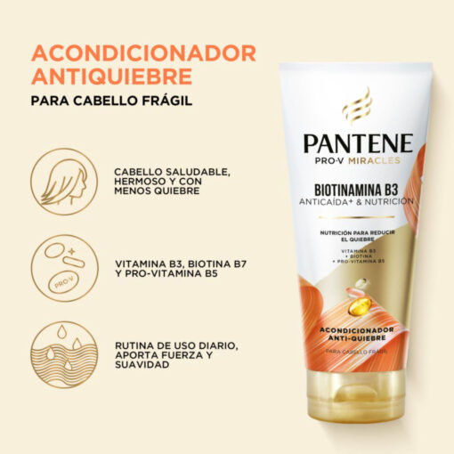 Acondicionador Pantene Pro V Miracles Anti Caída X 250 Ml - Imagen 3