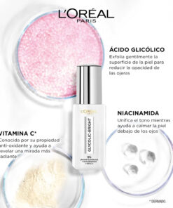 Alternative view of Serum Ojos L'Oreal París Glycolic Bright  X 20 Ml