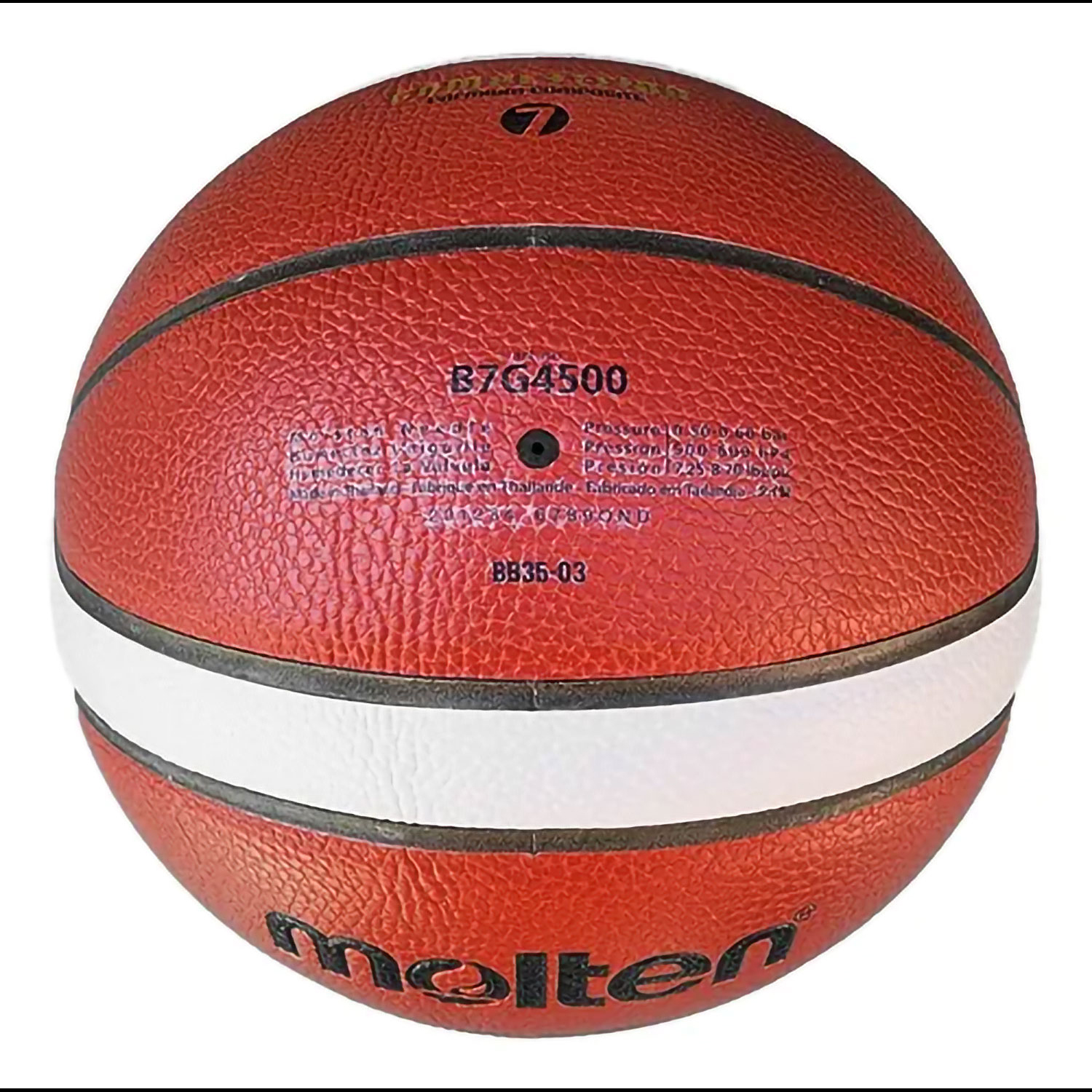 Pelota de Basquet Molten N°7 BG4500 X 1 U - Imagen 4