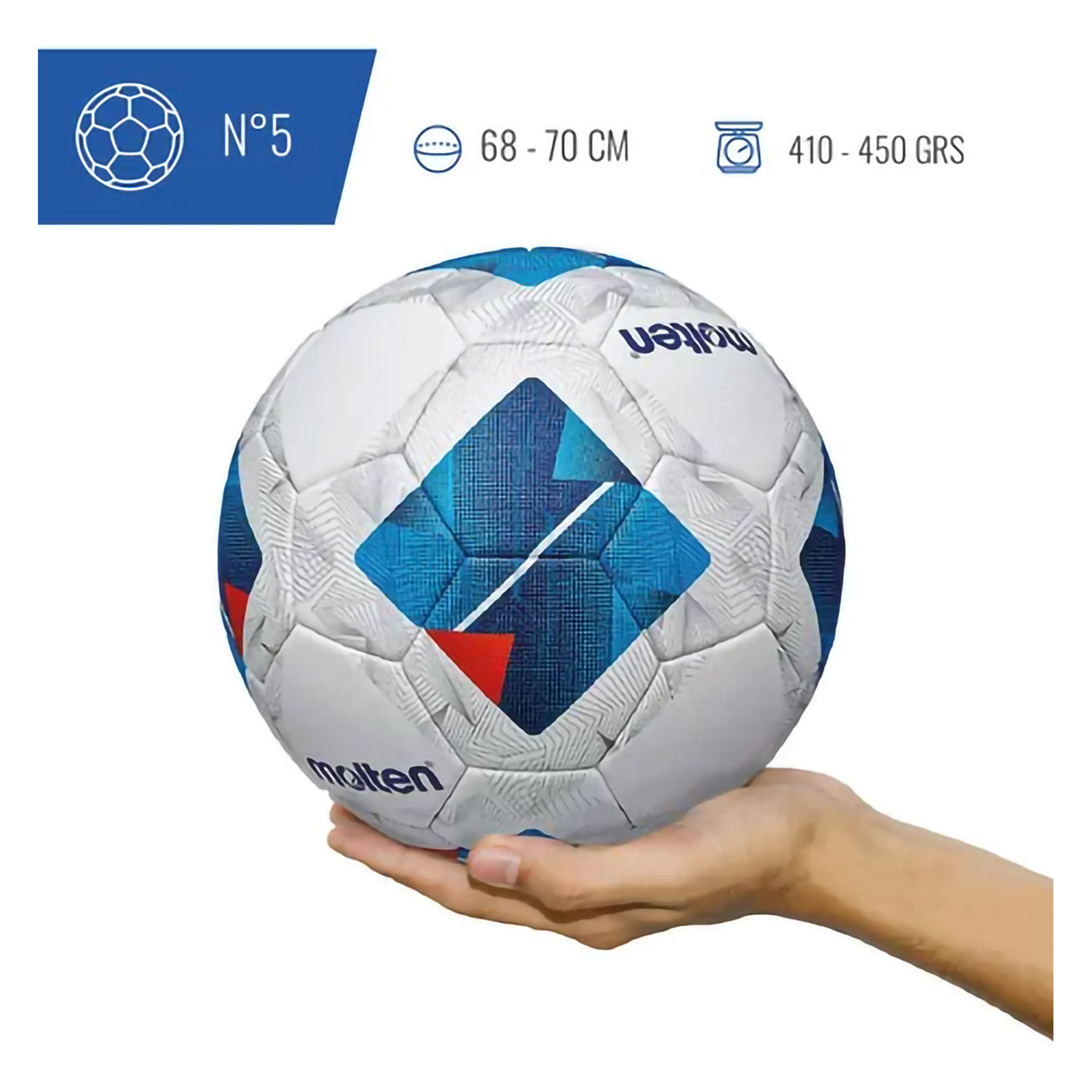 Pelota de Fútbol Molten Vantaggio 3100 N°5 Azul X 1 U - Imagen 4