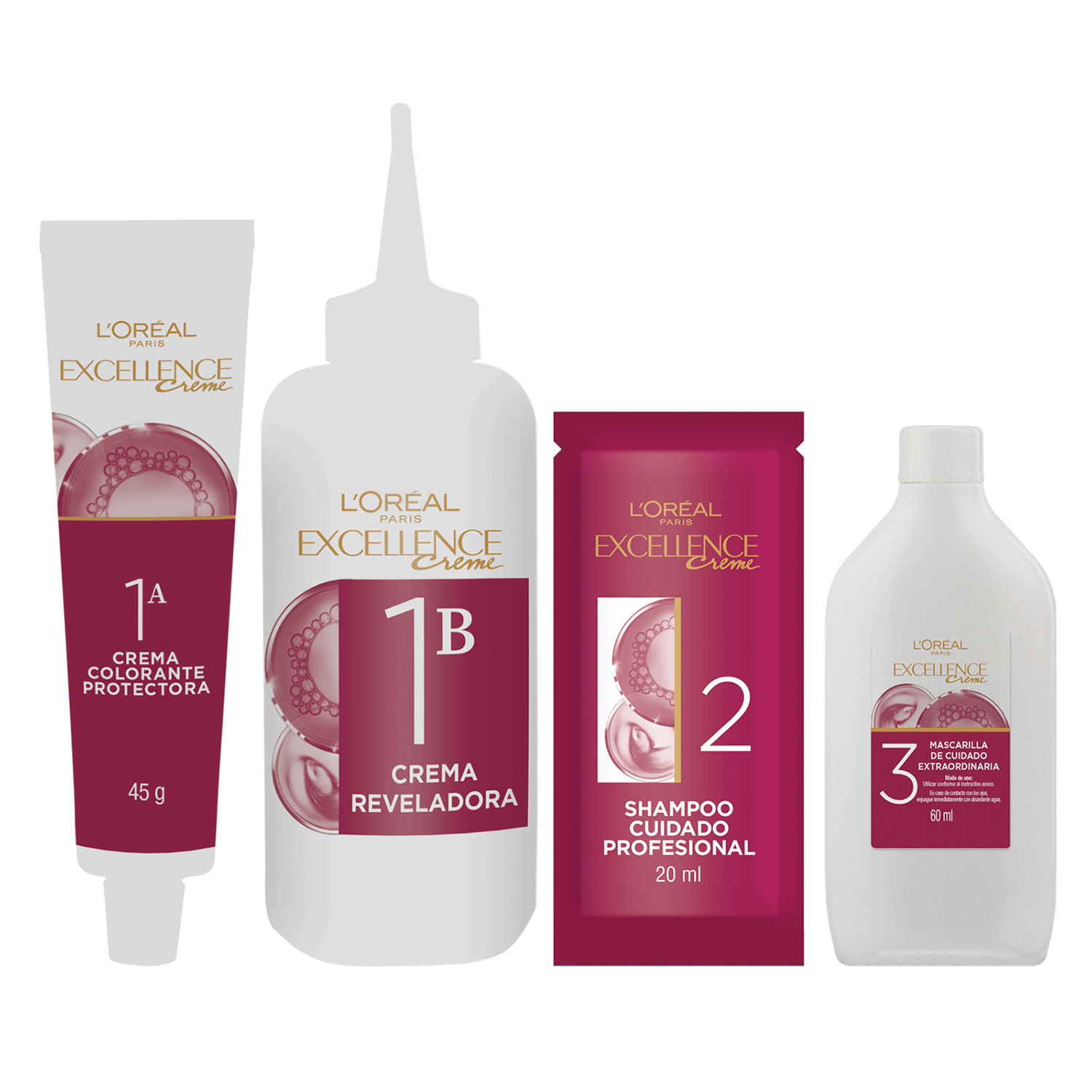 Tintura Permanente en Kit Loreal Paris Excellence 4.15 Castaño Cenizo Caoba X 1 U - Imagen 7