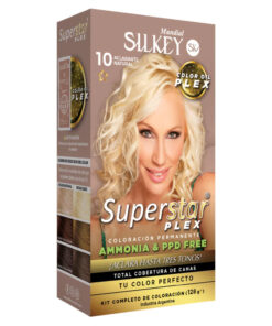 Tintura Permanente En Kit Silkey Superstar Plex 10 Aclarante Natural X 1 U