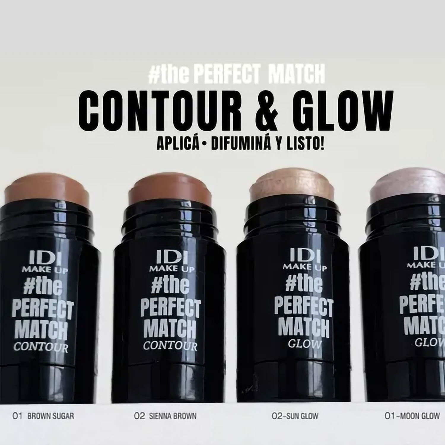 Contorno en Barra Idi Make up The Perfect Match 01 Brown Sugar X 5 Gr - Imagen 4