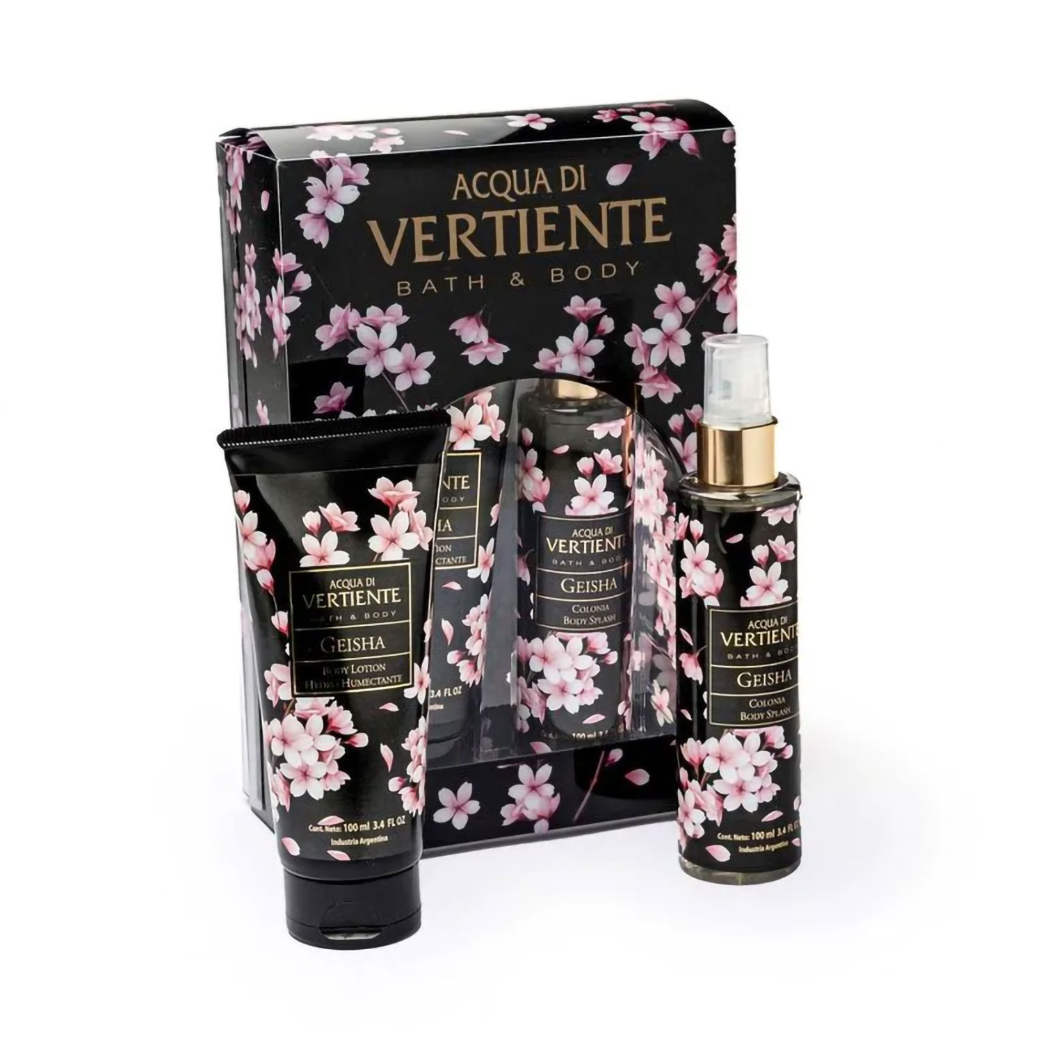Set Body Lotion + Body Splash Acqua Di Vertiente Bath & Body Geisha X 1 U - Imagen 3
