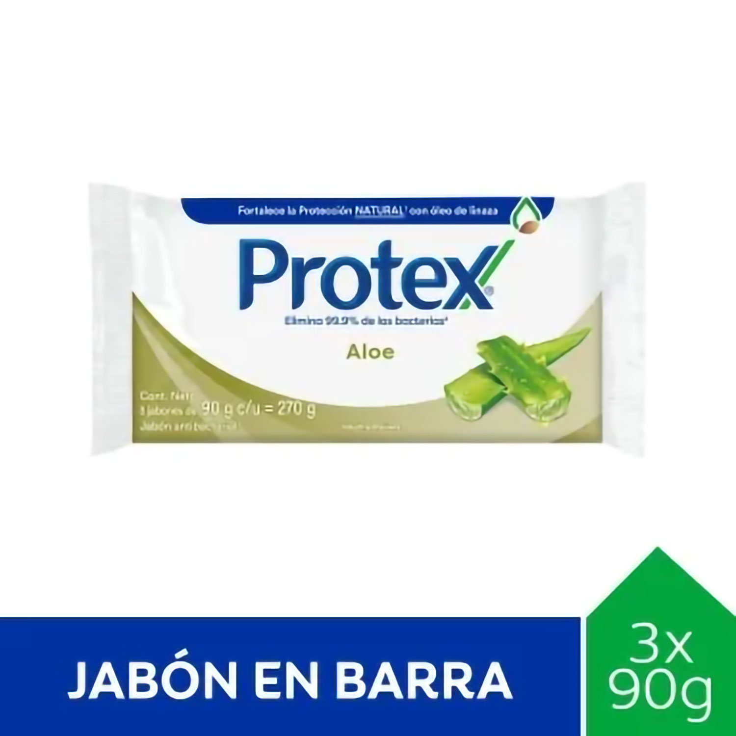 Jabon en Barra Protex Aloe Vera X 270 Gr - Imagen 2