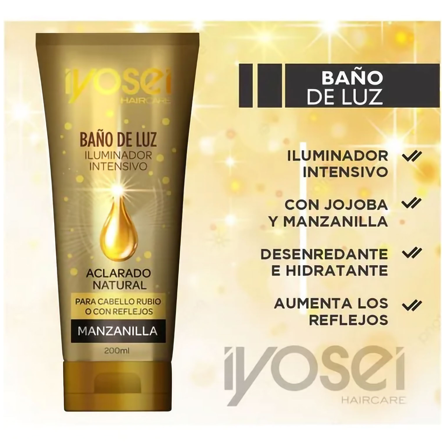 Baño de Luz Iyosei Iluminador Intensivo Manzanilla X 200 Ml - Imagen 2