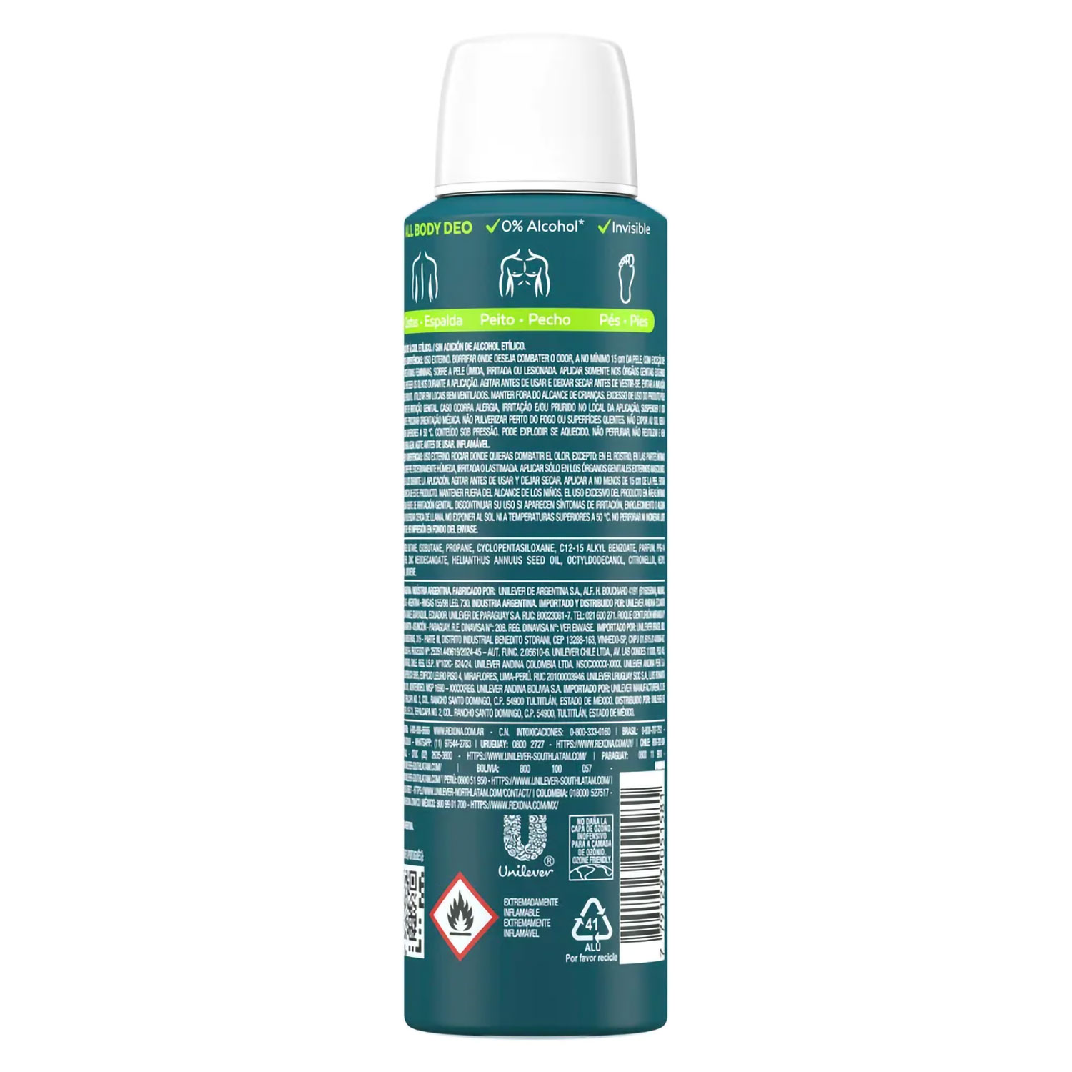 Desodorante Corporal Rexona All Body Deo Active Fresh X 150 Ml - Imagen 2