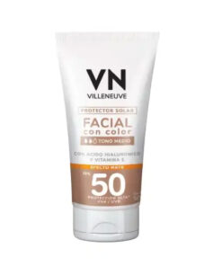 Protector Solar Facial Villeneuve  FPS 50 Efecto Mate Tono Medio X 50 Ml