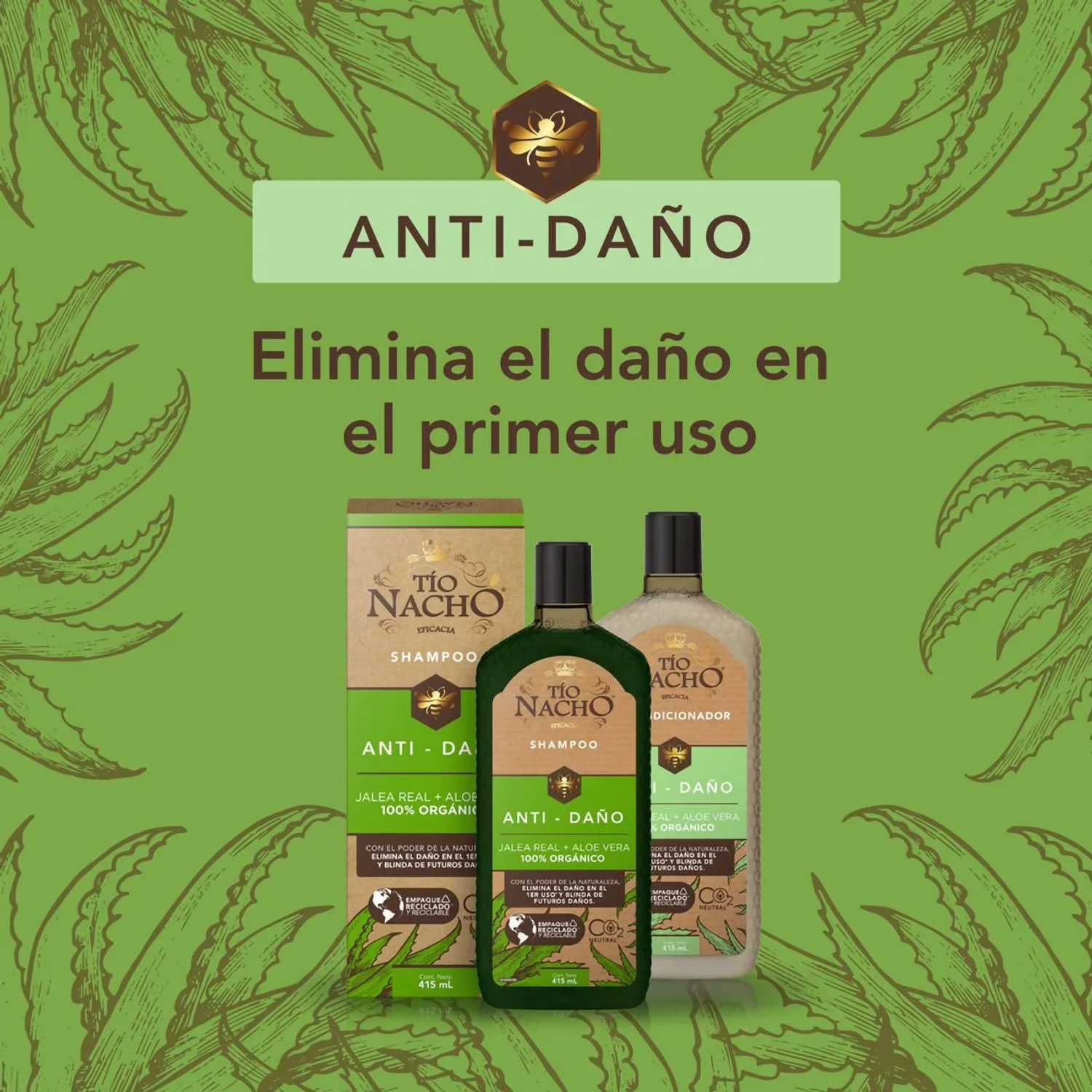 Shampoo Tio Nacho Anti Daño X 415 Ml - Imagen 2