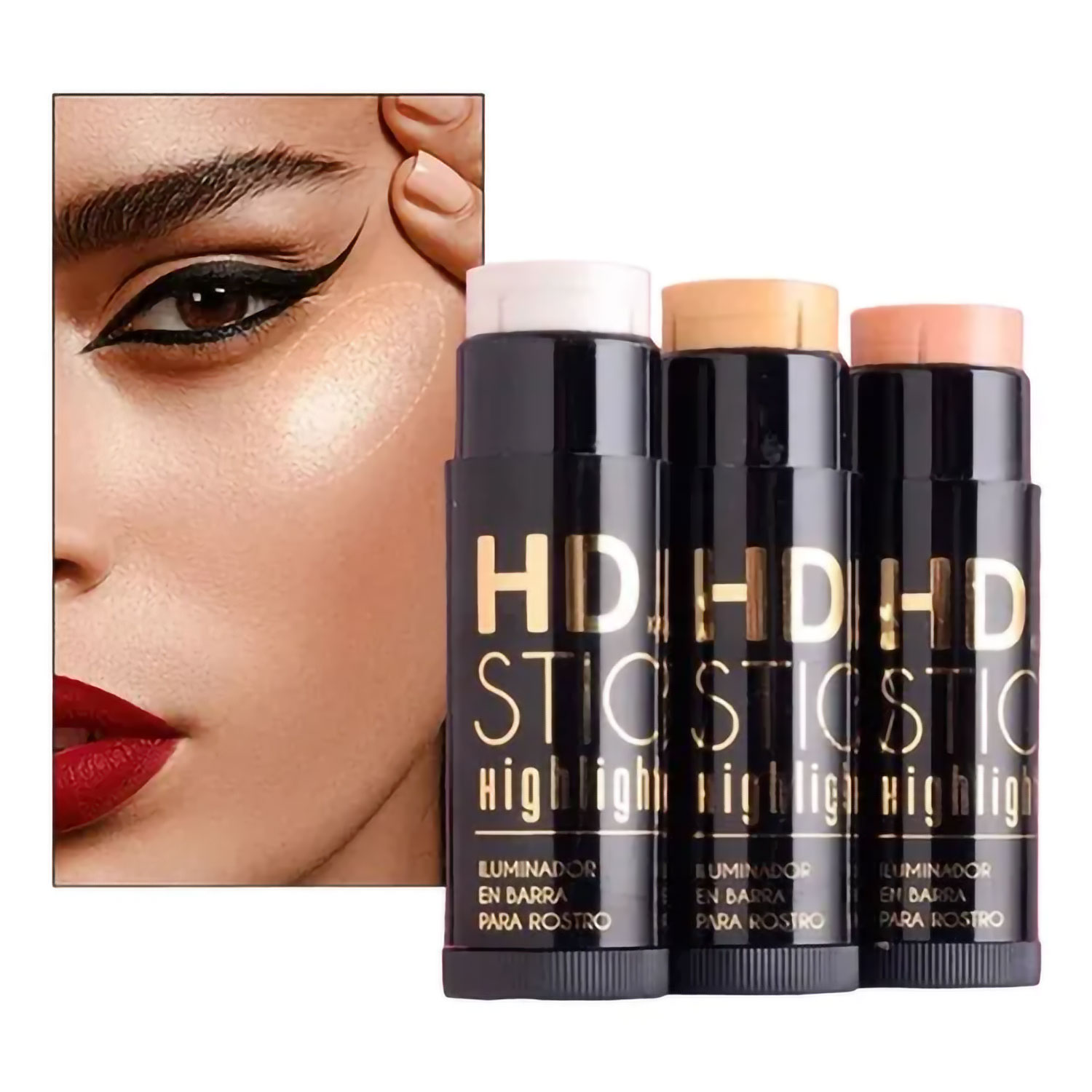 Iluminador en Barra Katalia Stick Hd Highlighter Gold X 13 Gr - Imagen 3
