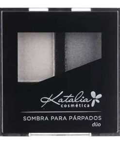 Sombra De Ojos Compacta Katalia Duo 24 Gris Y Blanco Perlado X 24 Gr