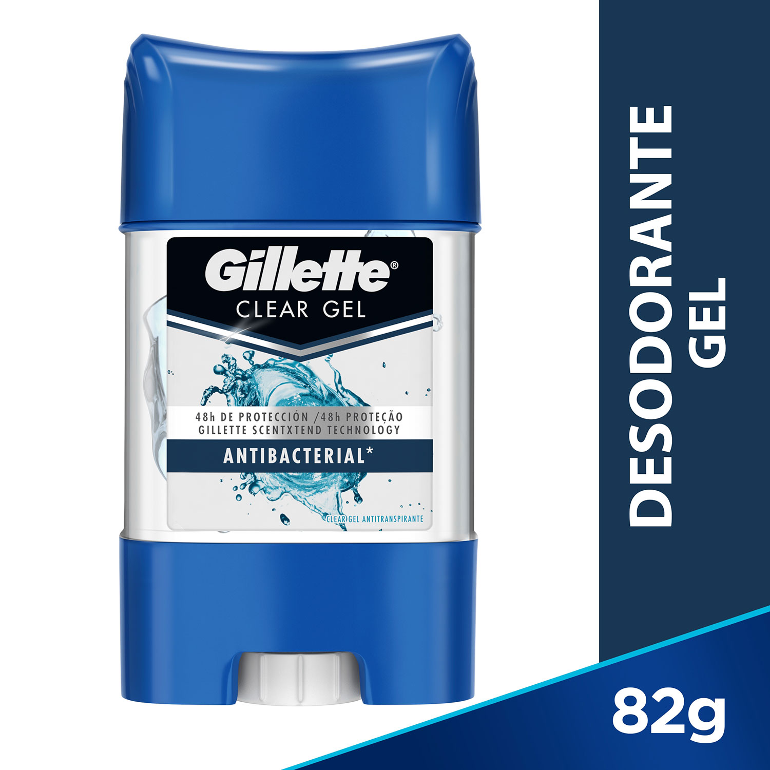 Antitranspirante Gillette Clear Gel Antibacterial X 82 Gr - Imagen 2