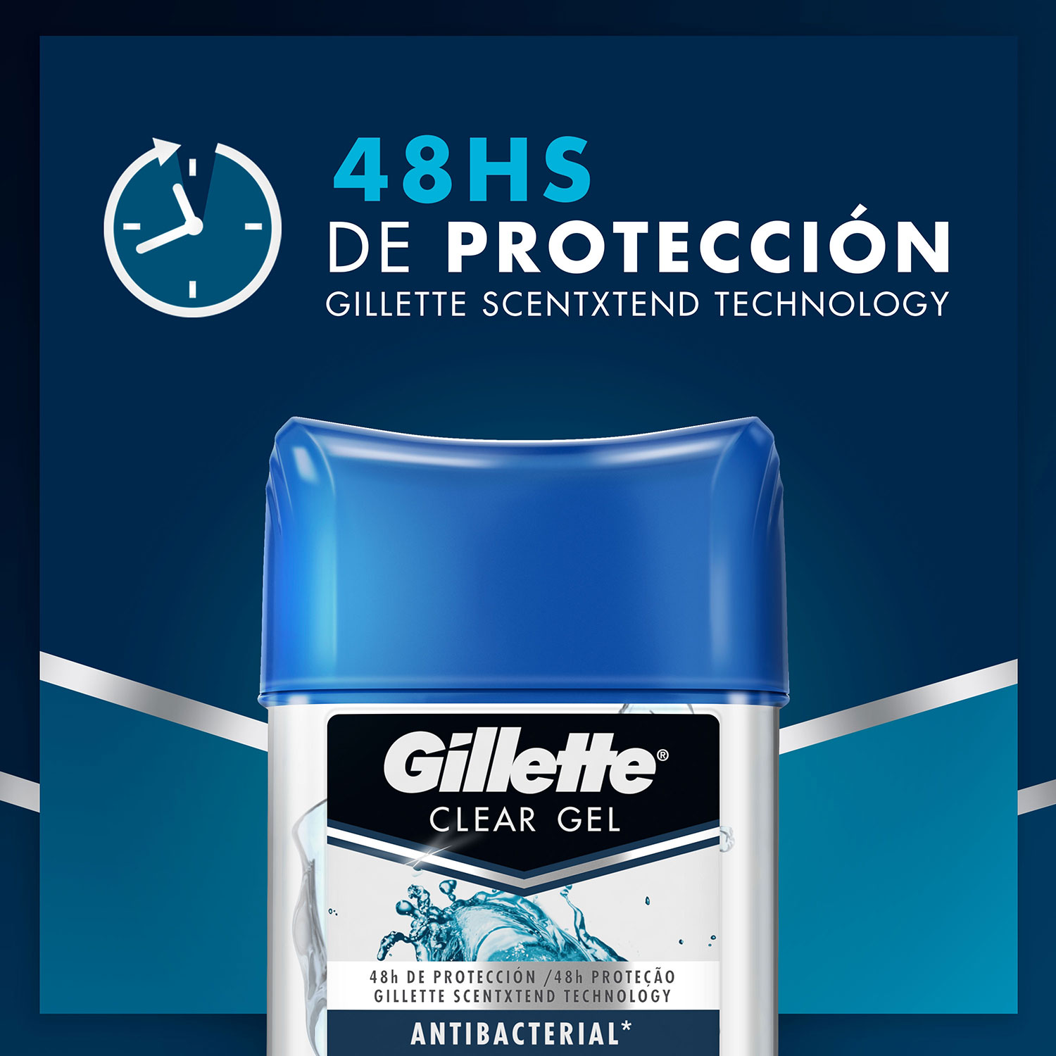 Antitranspirante Gillette Clear Gel Antibacterial X 82 Gr - Imagen 3