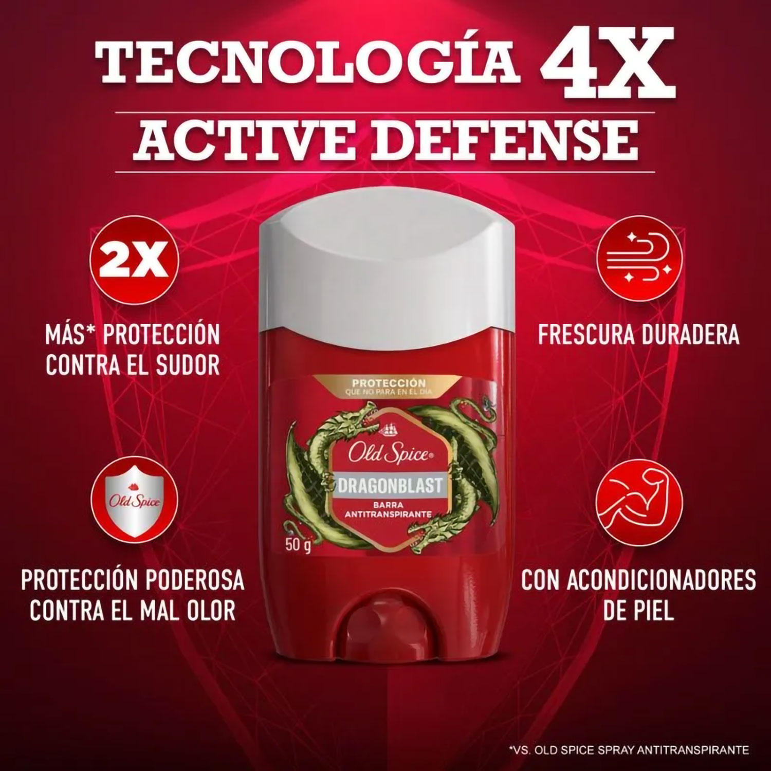 Antitranspirante en Barra Old Spice Dragonblast X 50 Gr - Imagen 3