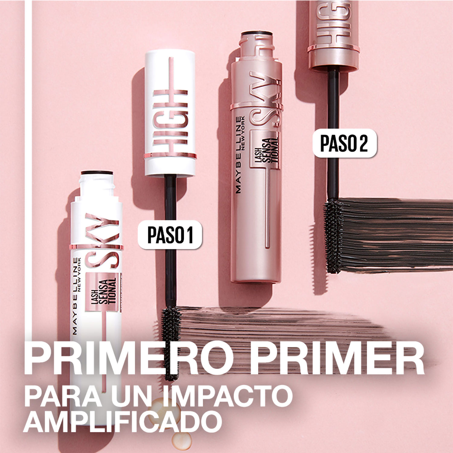 Exhibidor Mascara de Pestañas Maybelline Sky High Glitter X 6 U - Imagen 4