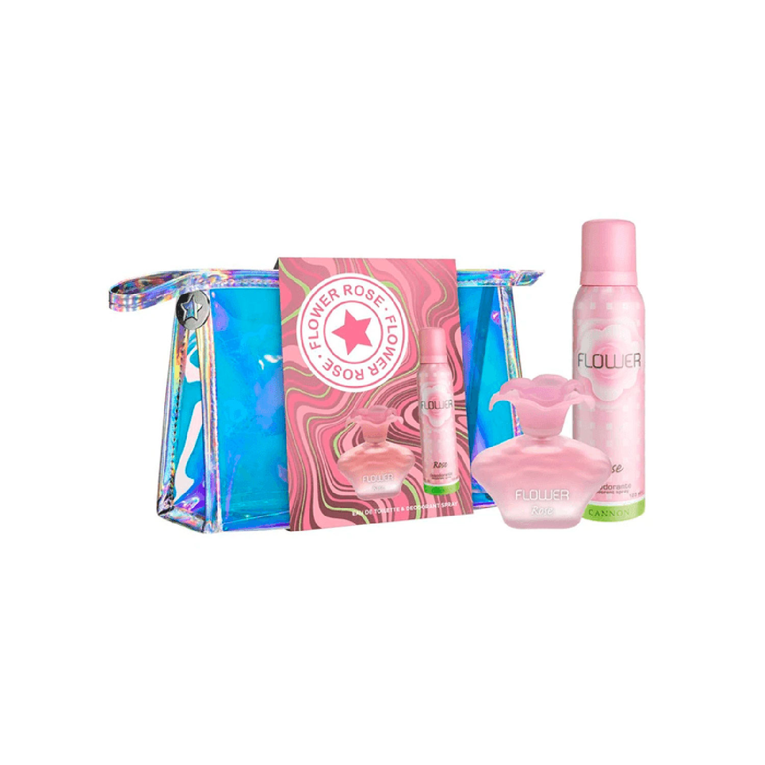 Neceser + Perfume + Desodorante Ciel Flower Rose X 1 U