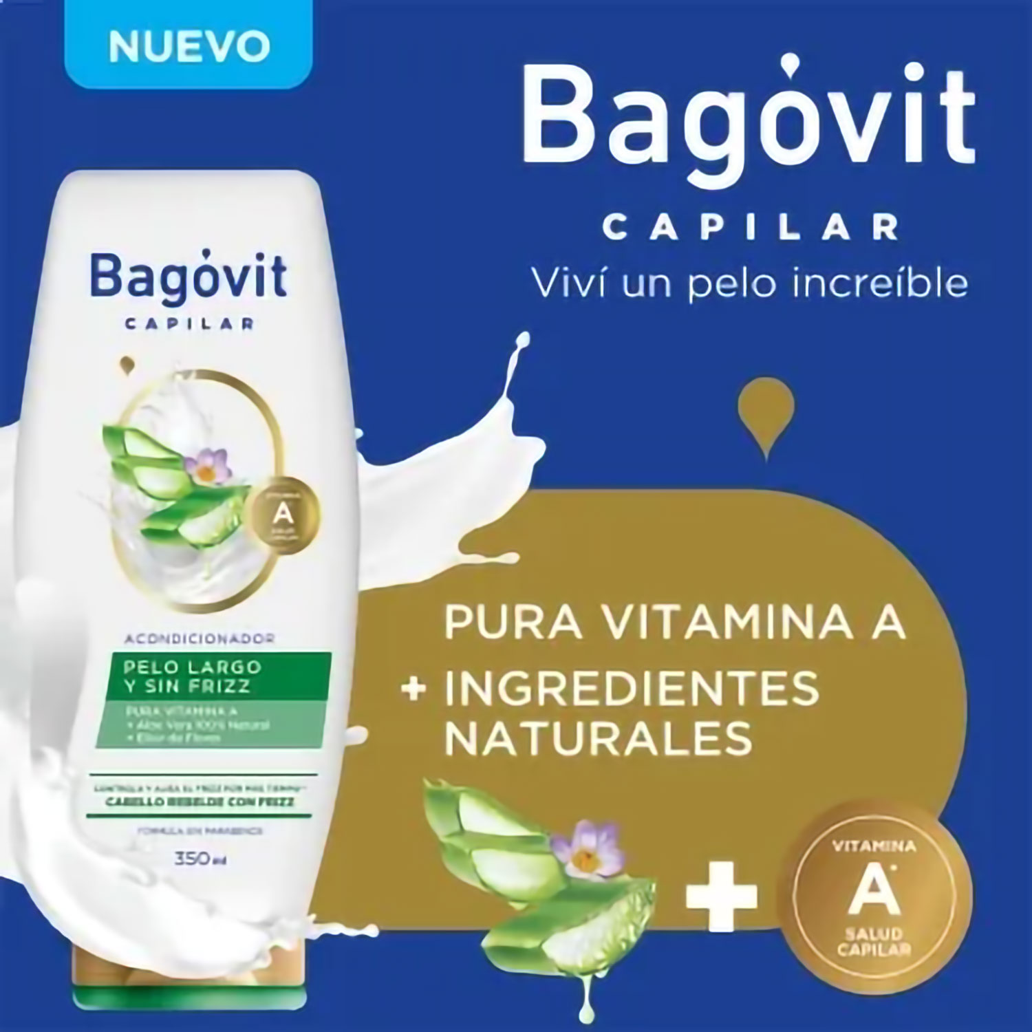 Acondicionador Bagovit Plasma Vegetal Pelo Largo y Sin Frizz X 350 Ml - Imagen 4