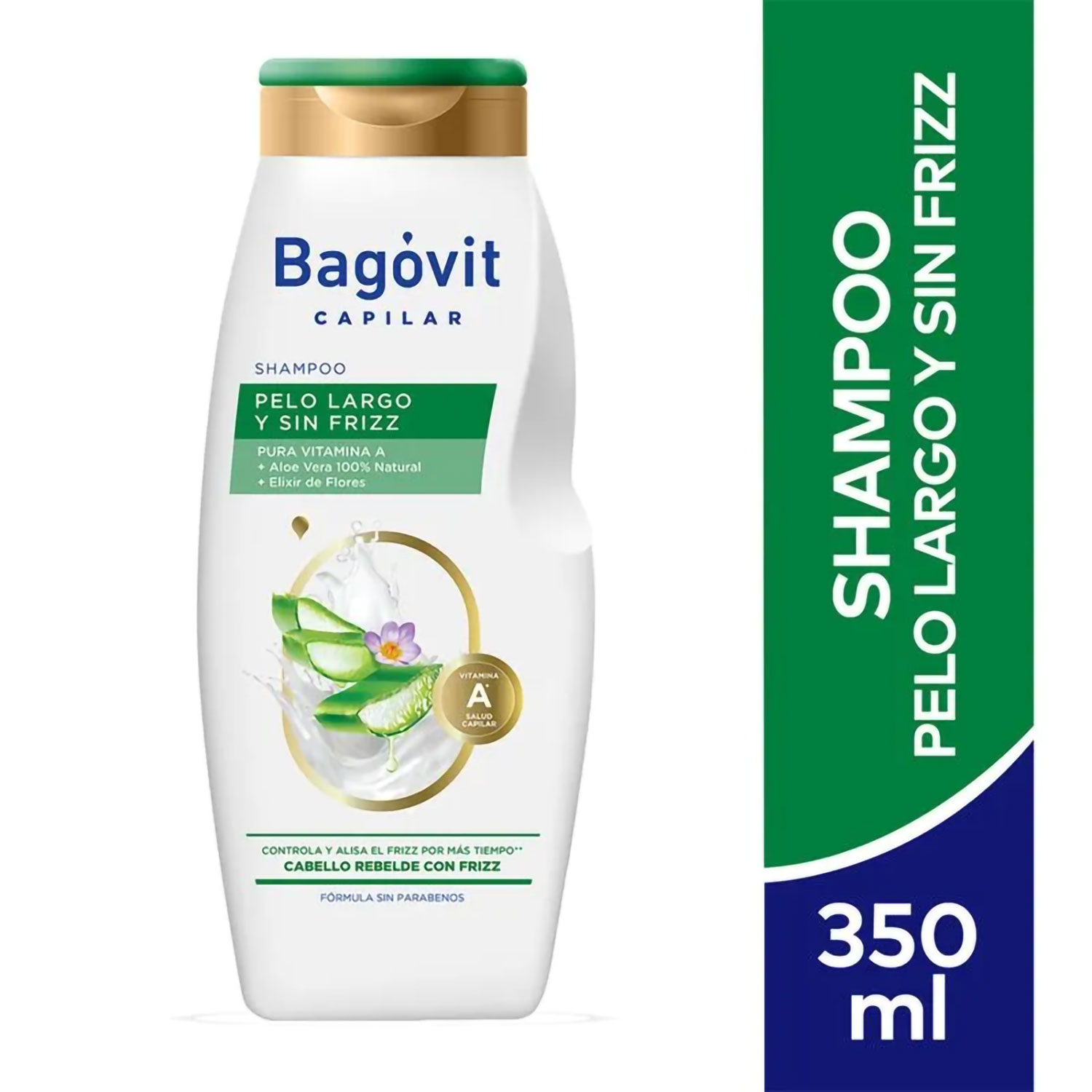 Shampoo Bagovit Plasma Vegetal Pelo Largo y Sin Frizz X 350 Ml - Imagen 2