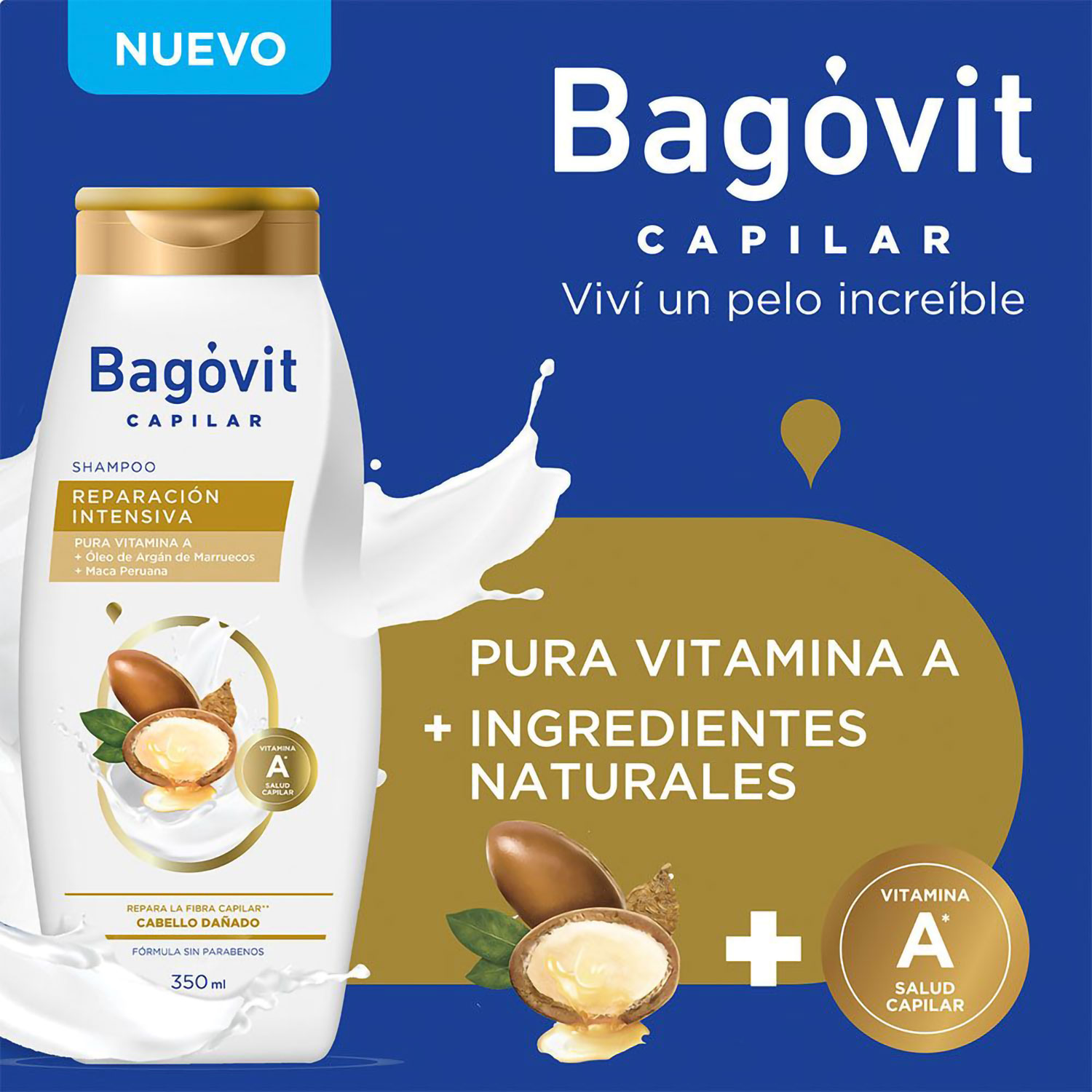 Shampoo Bagovit Reparación Intensiva X 350 Ml - Imagen 3