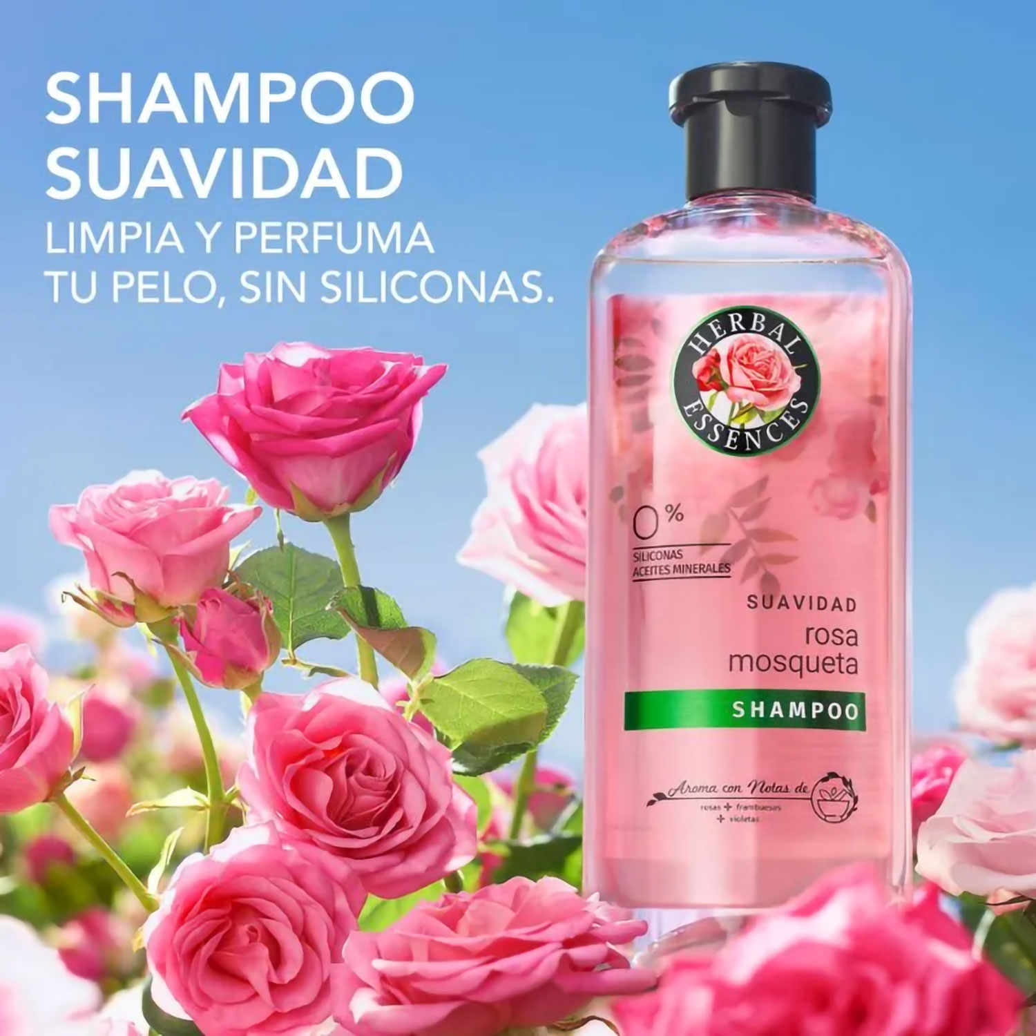 Shampoo Herbal Essences Rosa Mosqueta X 240 Ml - Imagen 3