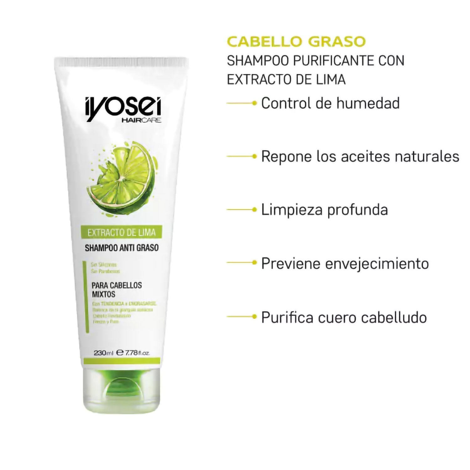 Shampoo Iyosei Anti Graso X 230 Ml - Imagen 2