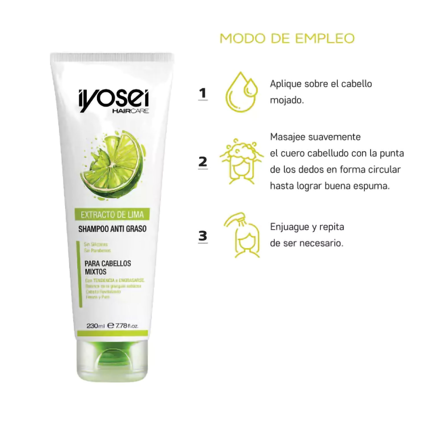 Shampoo Iyosei Anti Graso X 230 Ml - Imagen 3