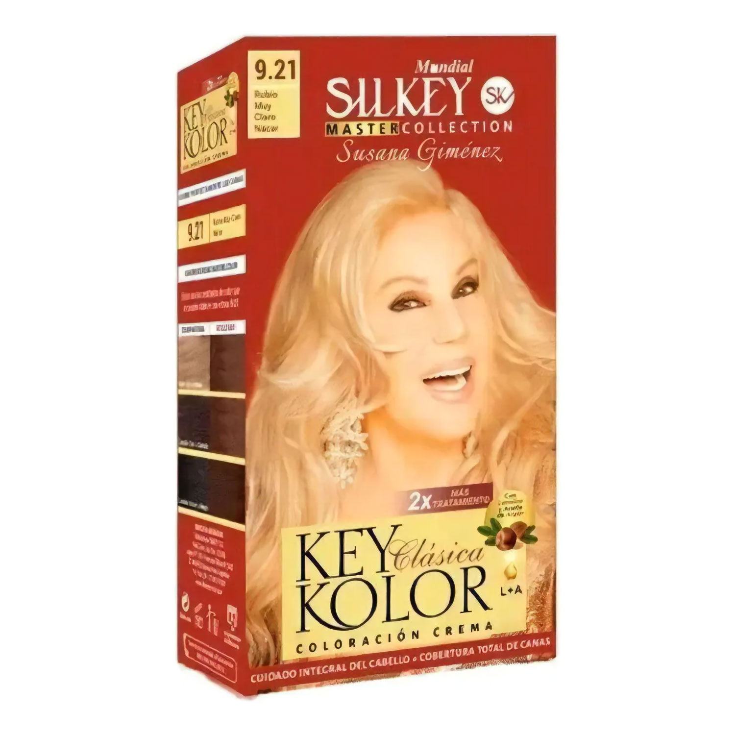 Kit Tintura Capilar Silkey Key Kolor 9,21 Rubio Muy Claro Natural X 1 U